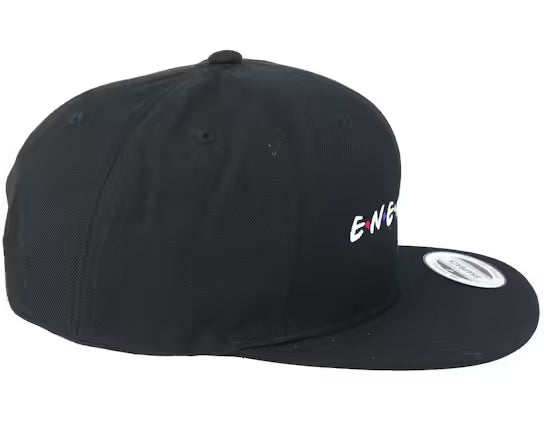 Verstellbare schwarze Snapback-Kappe | Klassische Streetwear-Kappe für Damen und Herren