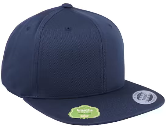 Organische Baumwolle Navy Snapback Cap | Verstellbare Streetwear-Kappe für Damen und Herren