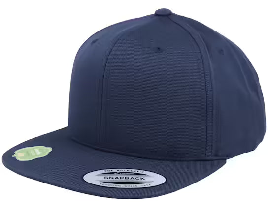Organische Baumwolle Navy Snapback Cap | Verstellbare Streetwear-Kappe für Damen und Herren