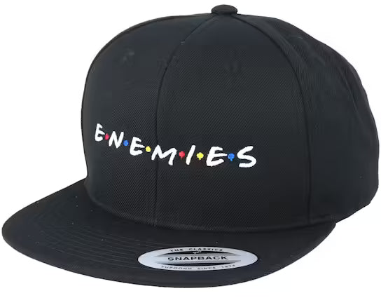 Verstellbare schwarze Snapback-Kappe | Klassische Streetwear-Kappe für Damen und Herren