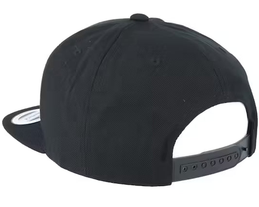 Verstellbare schwarze Snapback-Kappe | Klassische Streetwear-Kappe für Damen und Herren