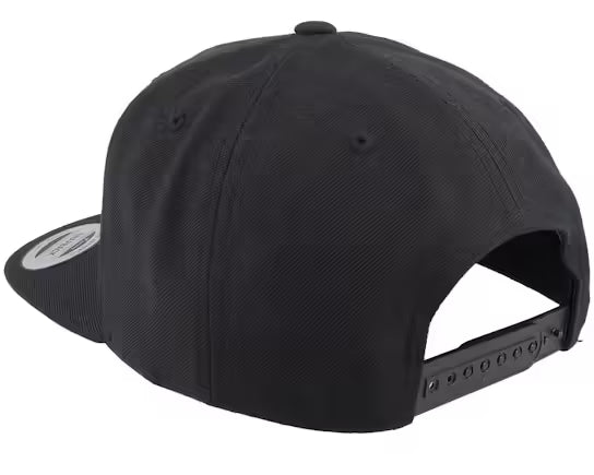 Schwarze Snapback-Kappe – Verstellbare Streetwear-Kappe mit flachem Schirm